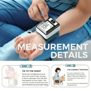 Easy Wrist Blood Pressure Monitor with Memory