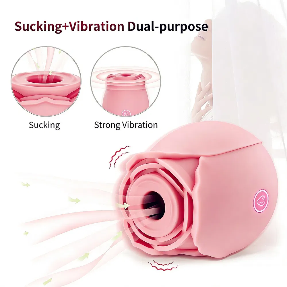 c303b005 5e85 4fed 875f dfed81aabc37.webp Rose Suction Massager - 10 Speed Pleasure Vibrator